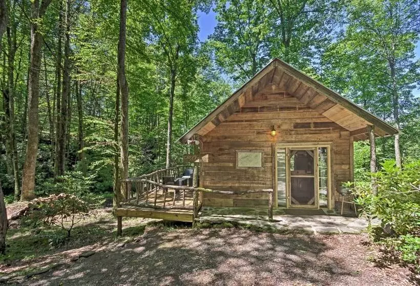 Creekside  Cabin W/ Deck In Pisgah Forest!