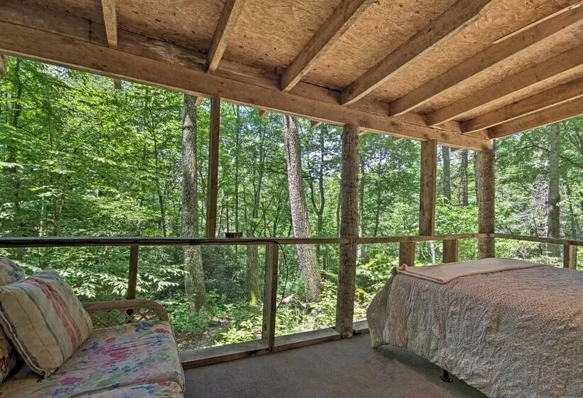 Creekside  Cabin W/ Deck In Pisgah Forest!