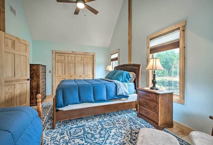 Spacious & Secluded Forksville Home: Fire Pit