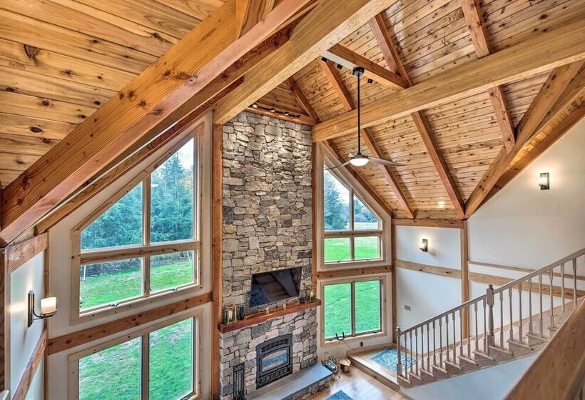 Spacious & Secluded Forksville Home: Fire Pit