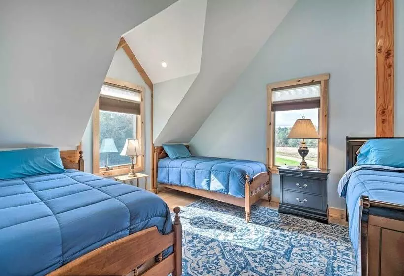 Spacious & Secluded Forksville Home: Fire Pit