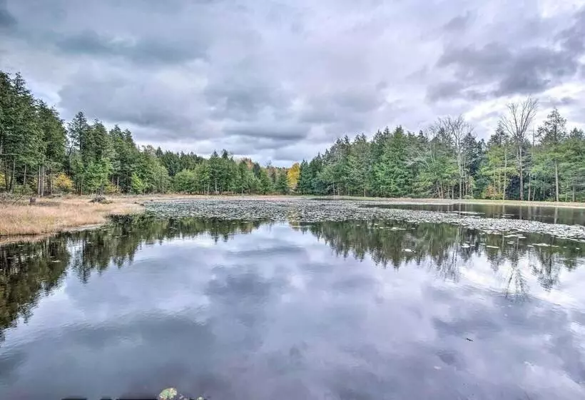 Spacious & Secluded Forksville Home: Fire Pit