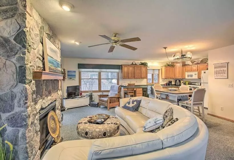 Lakefront Newaygo Home   Private Dock, Kayaks