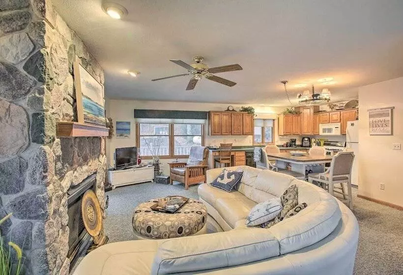 Lakefront Newaygo Home   Private Dock, Kayaks