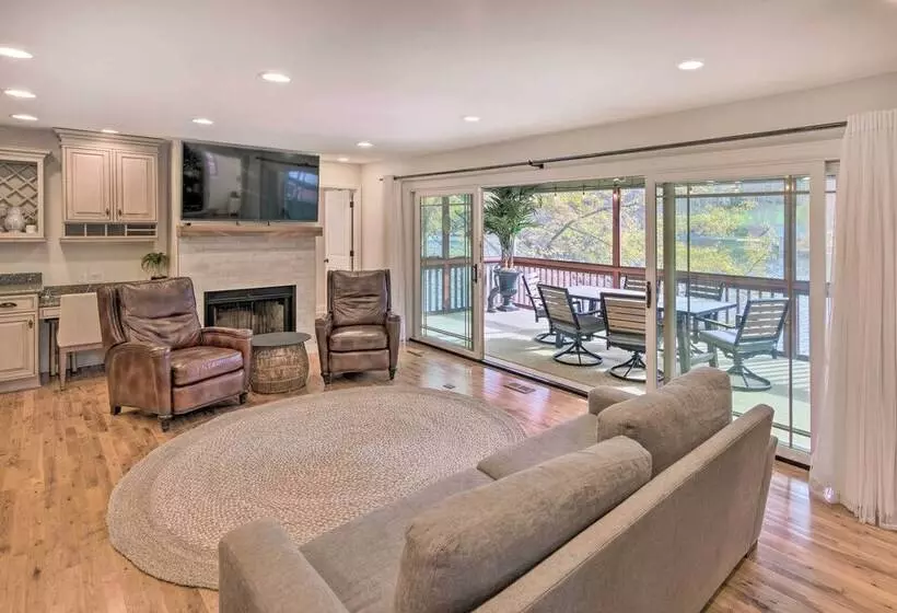 Lakefront Zirconia Home W/ Boathouse & Dock!