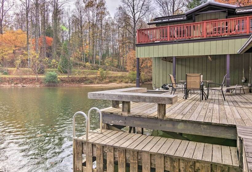 Lakefront Zirconia Home W/ Boathouse & Dock!