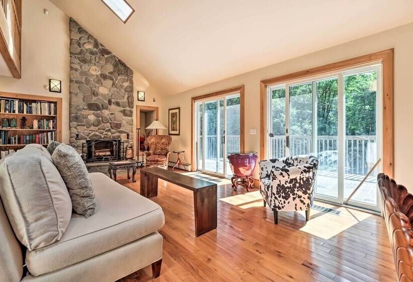 Modern Catskills Escape On 25 Acres W/ Deck!