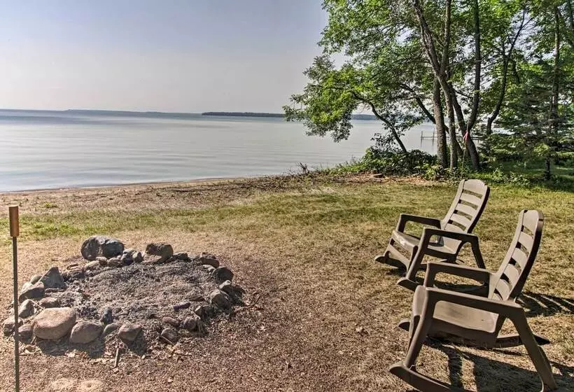 Waterfront Leech Lake Cabin W/ Dock, Fire Pit