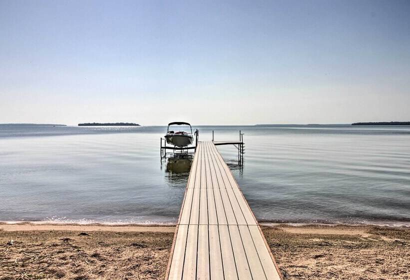 Waterfront Leech Lake Cabin W/ Dock, Fire Pit