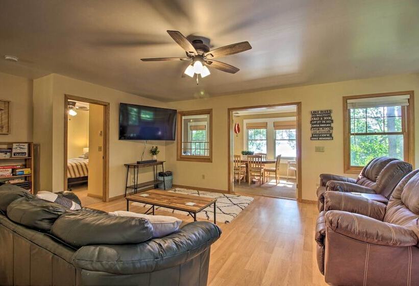 Waterfront Leech Lake Cabin W/ Dock, Fire Pit