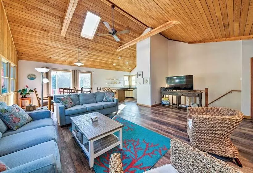 Bright Southern Shores Family Home < 1 Mi To Beach