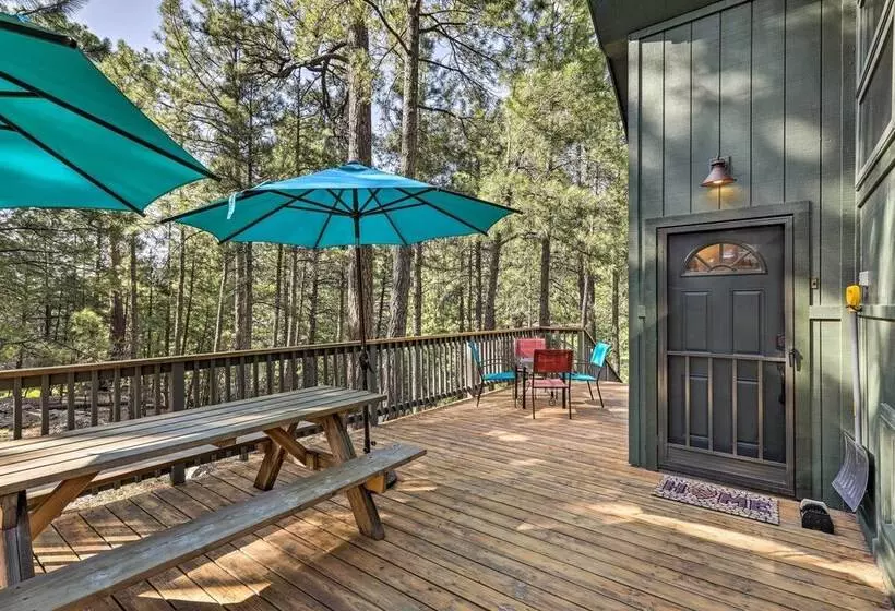 Woodsy Flagstaff Hideaway W/ Deck + Sunroom!
