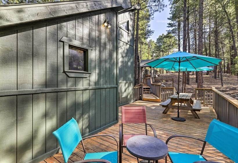 Woodsy Flagstaff Hideaway W/ Deck + Sunroom!