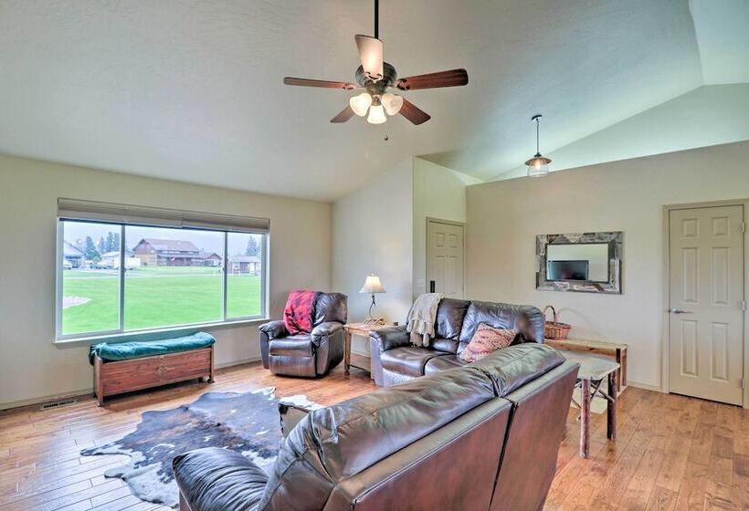 Columbia Falls Home W/ 1 Acre Yard & Views!