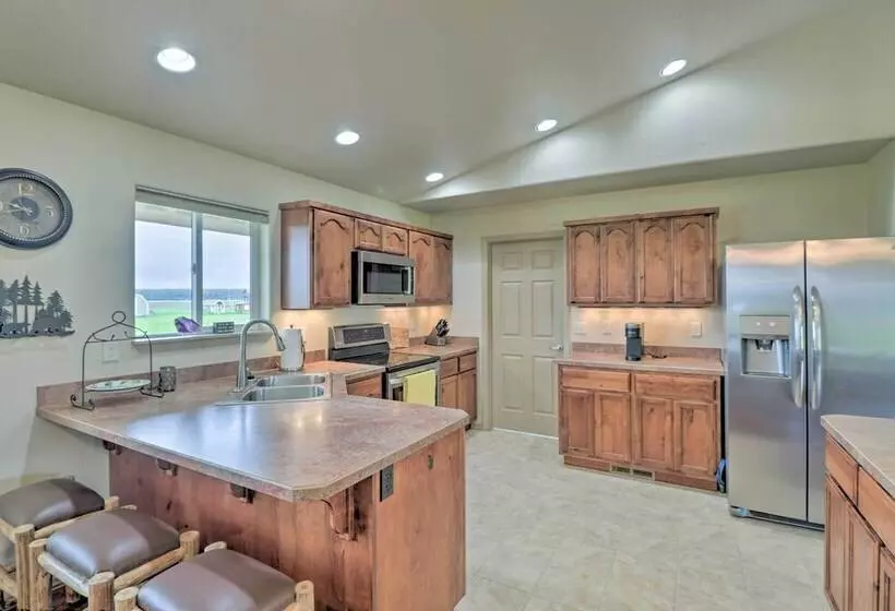 Columbia Falls Home W/ 1 Acre Yard & Views!