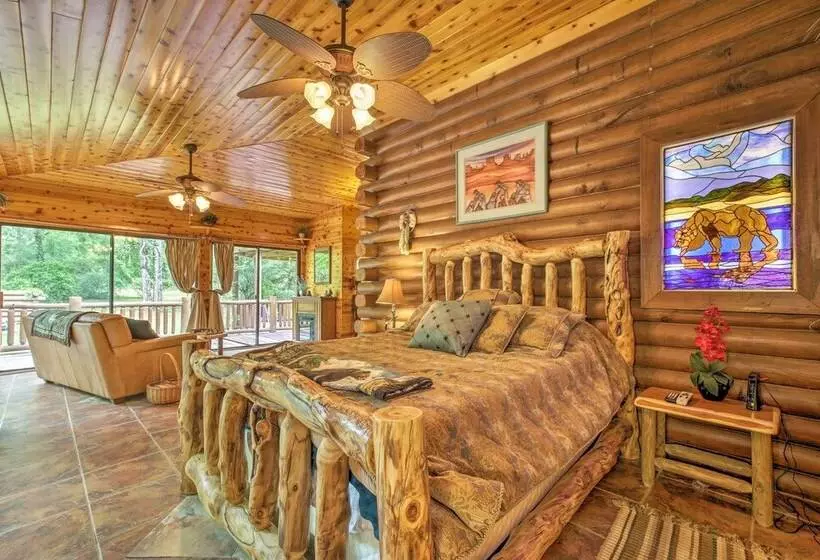 Quiet Inverness Log Cabin W/ Furnished Deck!