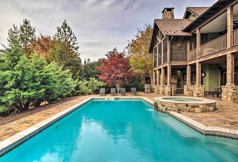 Pool & Mountain Views: Stunning Mill Spring Home!