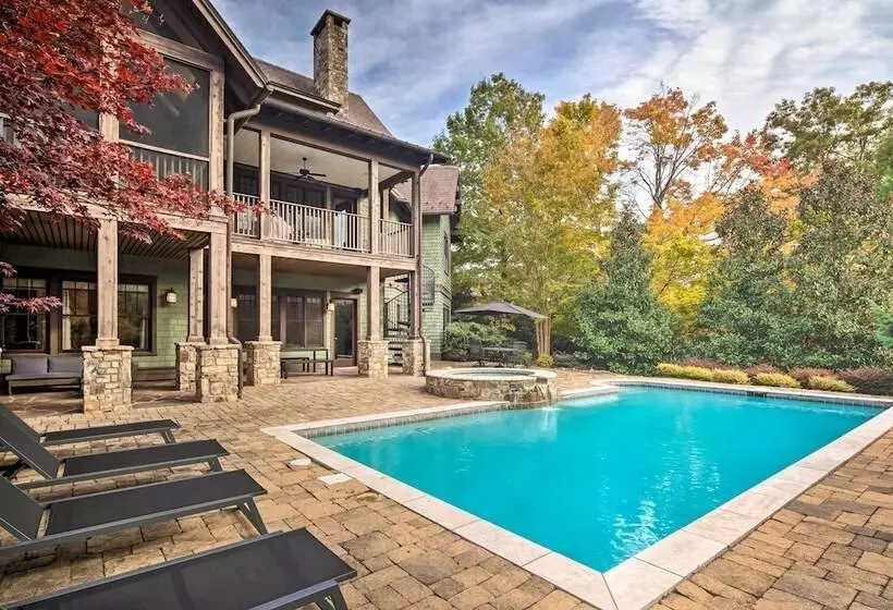 Pool & Mountain Views: Stunning Mill Spring Home!