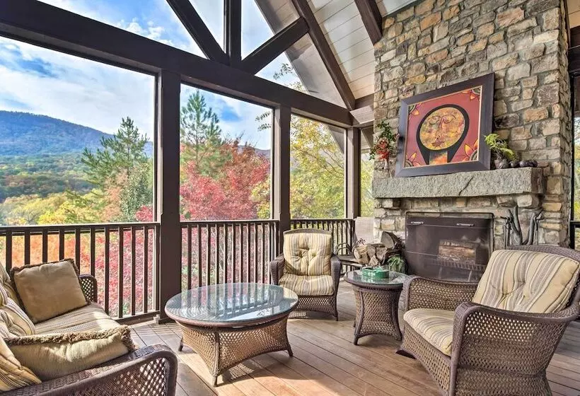 Pool & Mountain Views: Stunning Mill Spring Home!