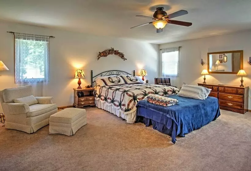 Waterfront Vandalia House W/ Dock On Donnell Lake!