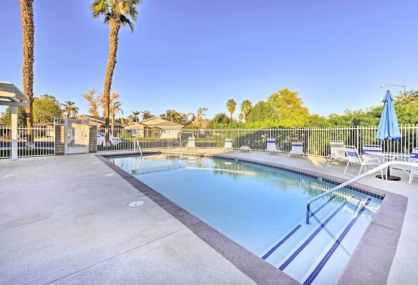 Pool & On Site Golf Course: Modern Indio Retreat