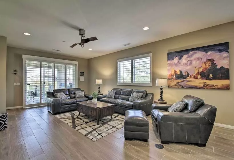 Pool & On Site Golf Course: Modern Indio Retreat