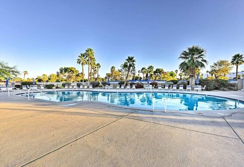 Pool & On Site Golf Course: Modern Indio Retreat