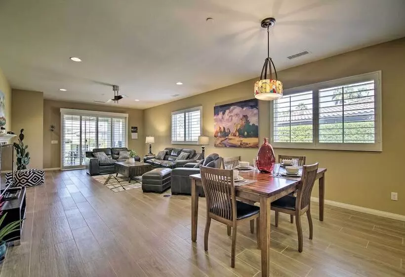 Pool & On Site Golf Course: Modern Indio Retreat