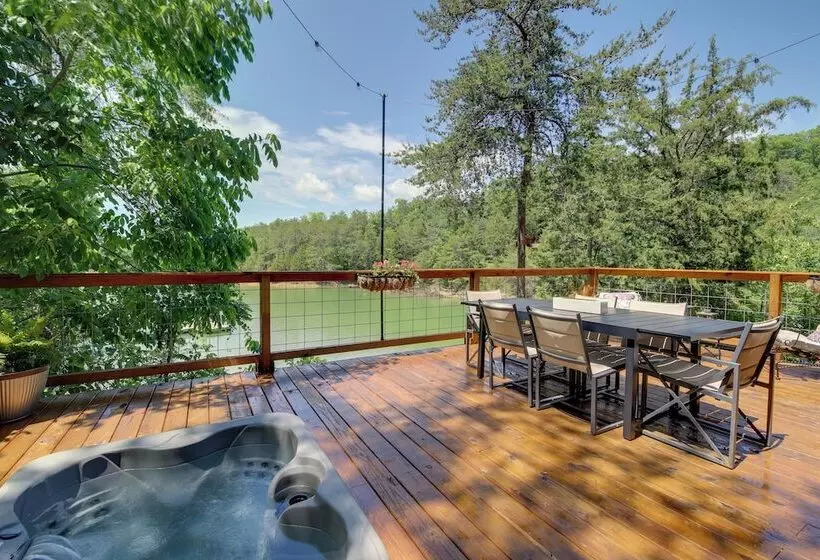 Lakefront Sevierville Cabin W/ Hot Tub & Fire Pit!