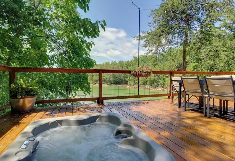 Lakefront Sevierville Cabin W/ Hot Tub & Fire Pit!