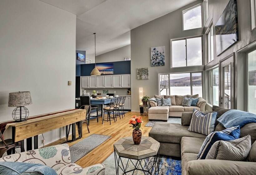 Waterfront Deruyter Home W/ Private Dock!