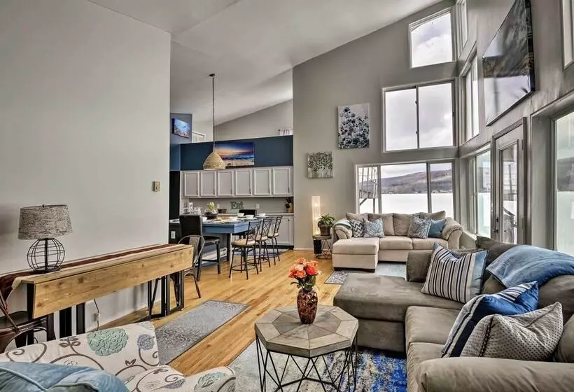 Waterfront Deruyter Home W/ Private Dock!