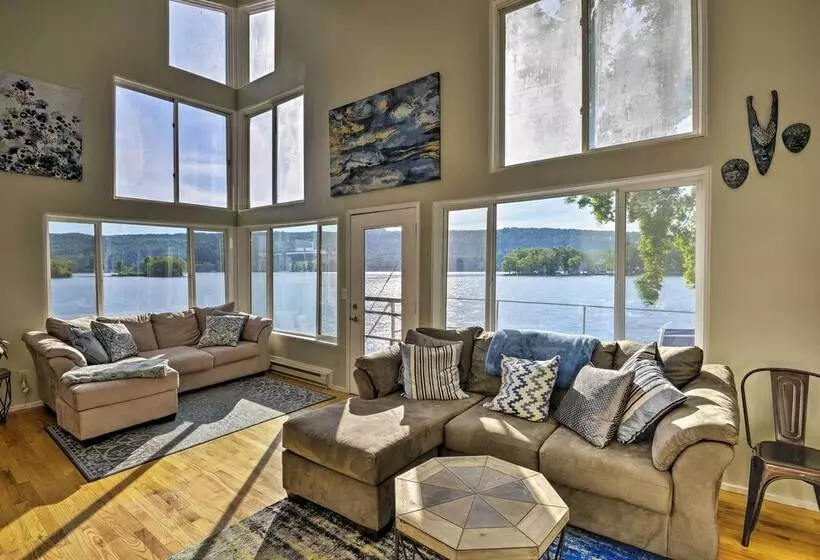 Waterfront Deruyter Home W/ Private Dock!