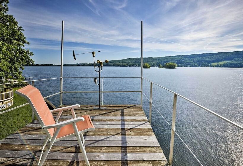 Waterfront Deruyter Home W/ Private Dock!