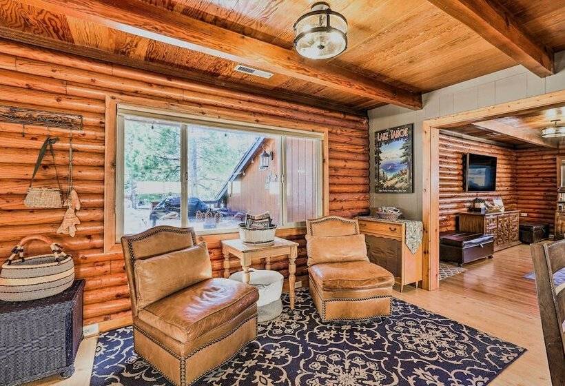 Dog Friendly Kings Beach Log Cabin W/ Hot Tub!