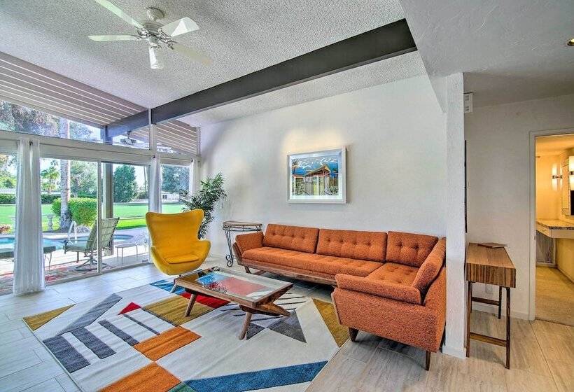 Palm Springs Oasis W/ Pool & Golf Course Views!