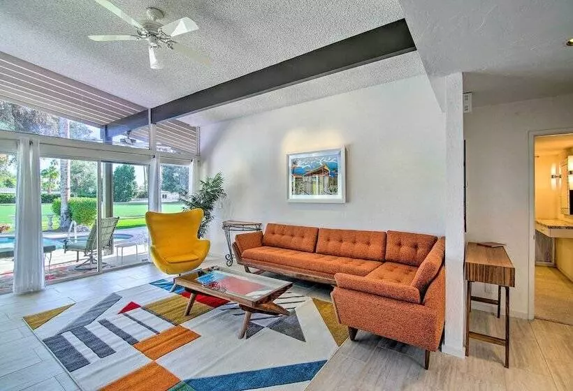 Palm Springs Oasis W/ Pool & Golf Course Views!