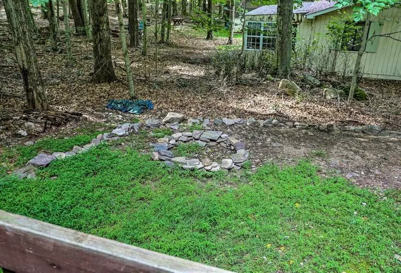 Pocono Log Cabin: Fireplace, Fire Pits & Amenities