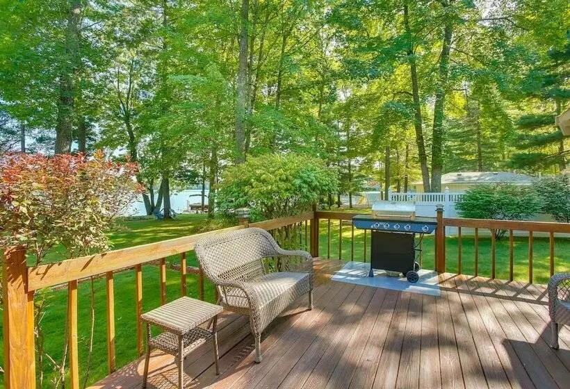 Interlochen Lakehouse W/ Deck, Fire Pit, & Dock!