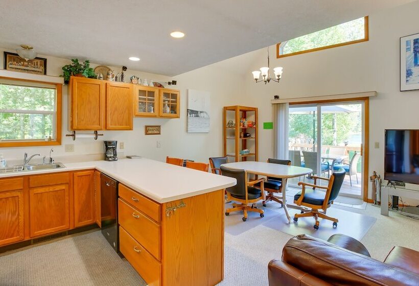 Interlochen Lakehouse W/ Deck, Fire Pit, & Dock!