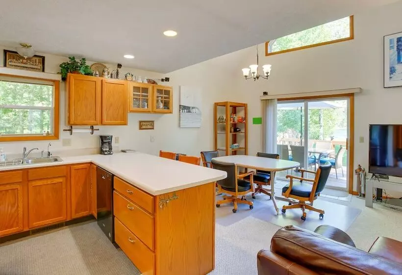 Interlochen Lakehouse W/ Deck, Fire Pit, & Dock!