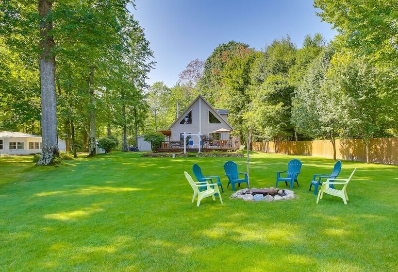 Interlochen Lakehouse W/ Deck, Fire Pit, & Dock!