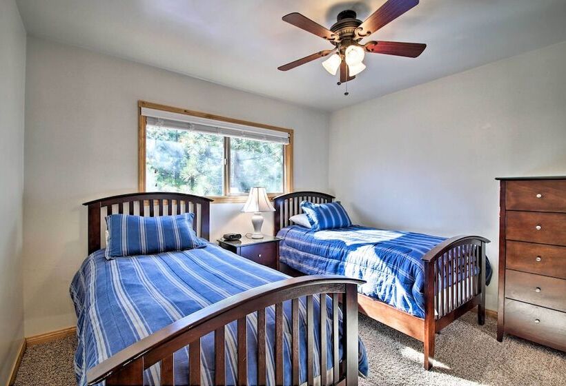 Walk To Lake: Rustic Home W/ Deck In Fawnskin