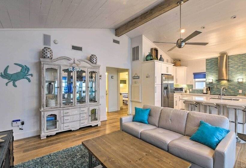 Updated Beach House W/ Private Beach + Hot Tub!
