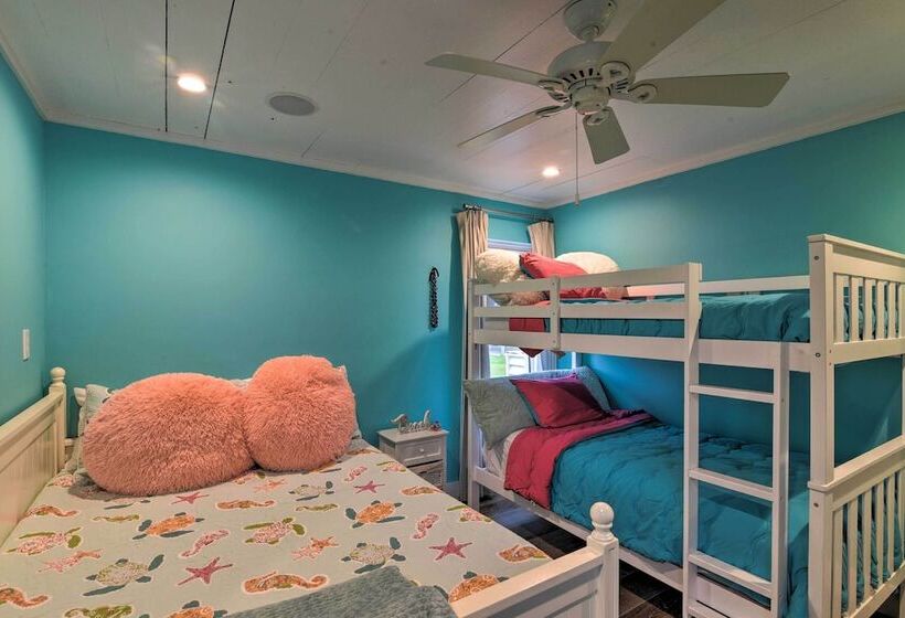 Updated Beach House W/ Private Beach + Hot Tub!