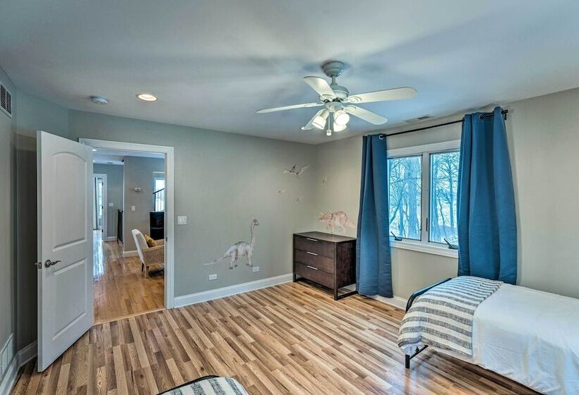 Lakefront Genoa City Home W/ Private Beach