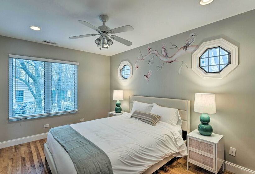 Lakefront Genoa City Home W/ Private Beach