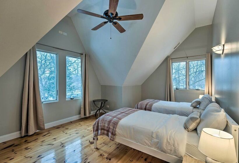 Lakefront Genoa City Home W/ Private Beach