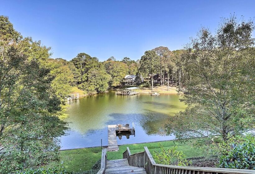 Waterfront Lake Martin Home W/ Private Dock & View