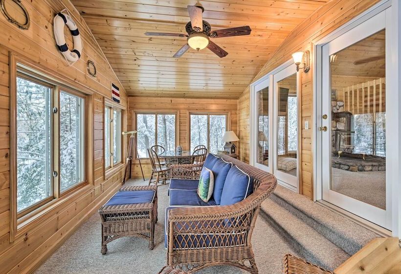 The Minocqua Blue House  W/ Private Beach & Pier